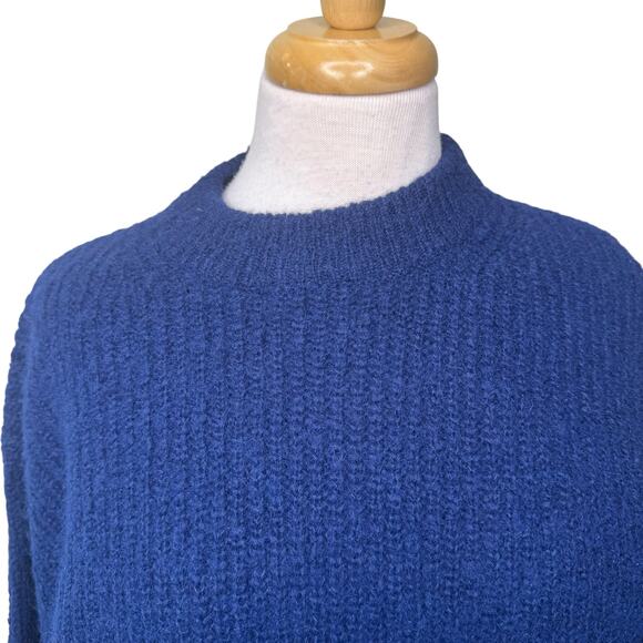 REFORMATION Alpaca Blend Mock Neck Navy Blue Sweater Size XS - Picture 3 of 9